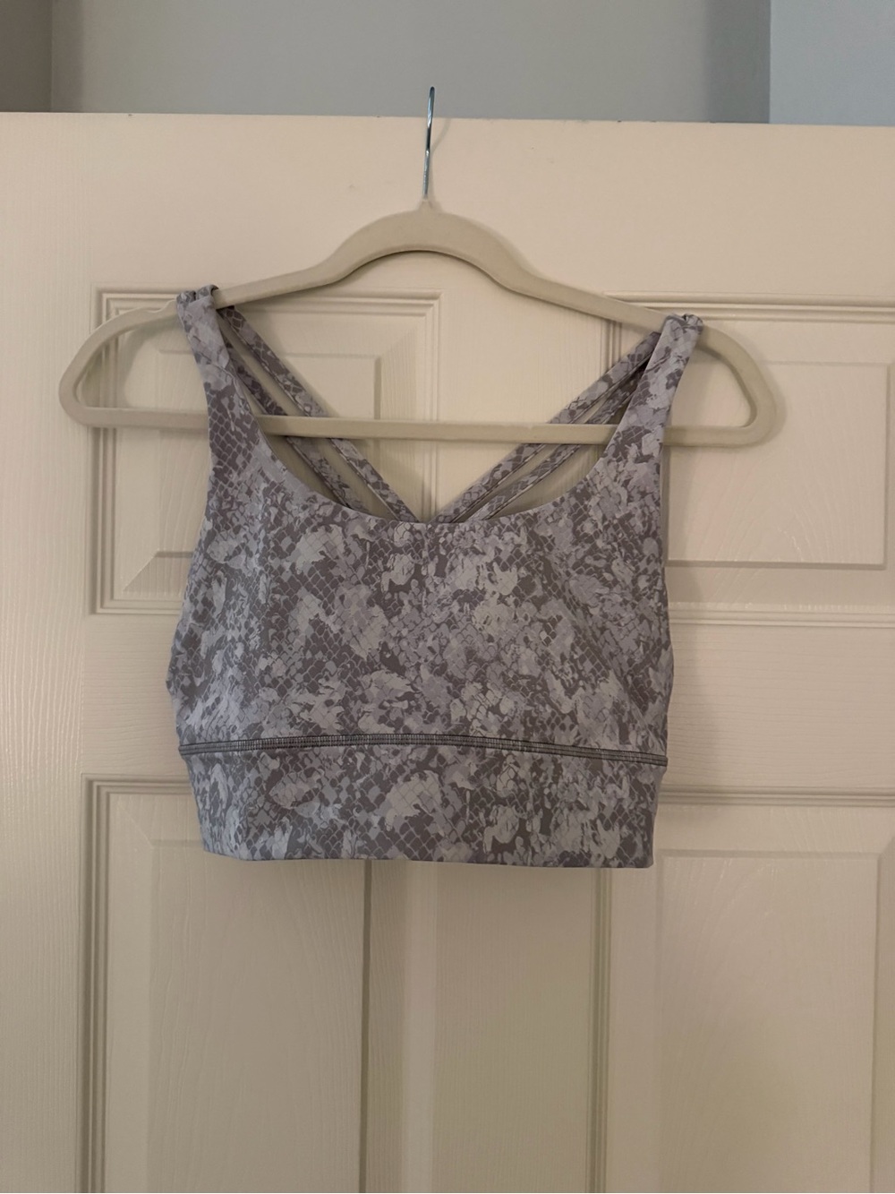 lululemon athletica Long Line Energy Bra in Grey Snake Print